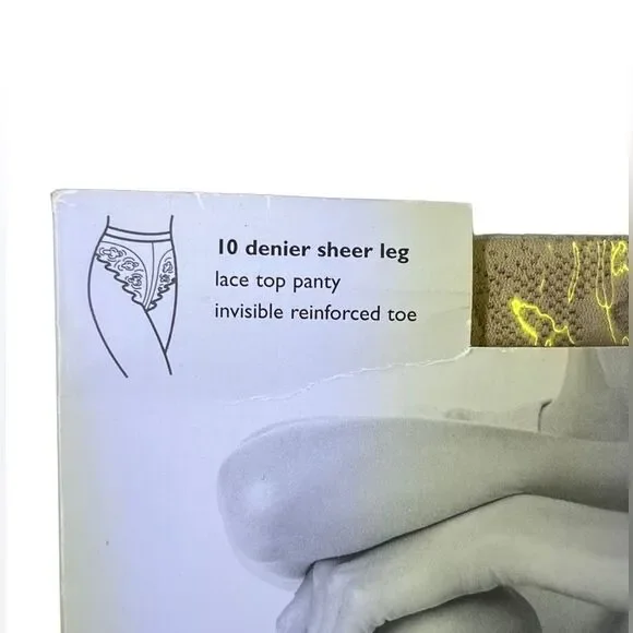 Nice Touch Beautifully Bare Lace Panty beige vintage nylons stockings pantyhose - Picture 4 of 5